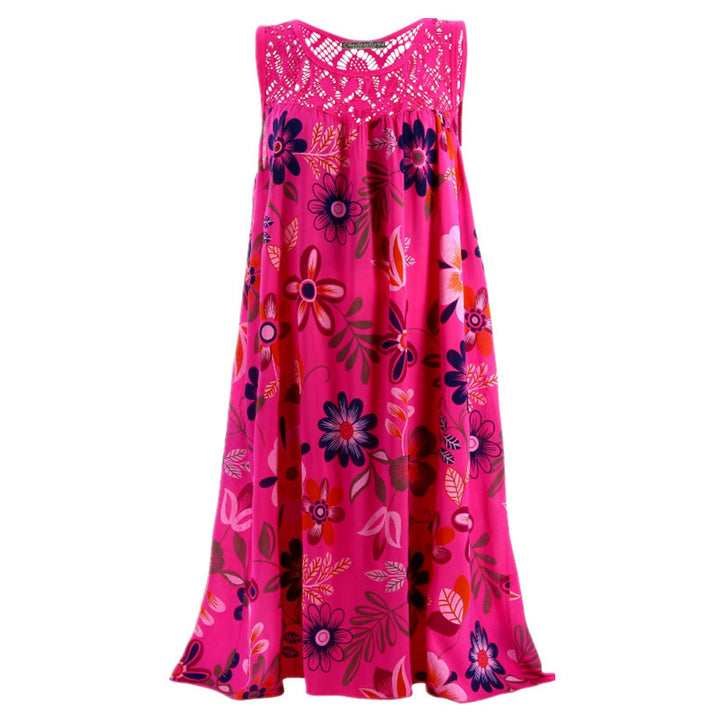 Damen Langkleid mit floraler Spitzenstruktur Drune