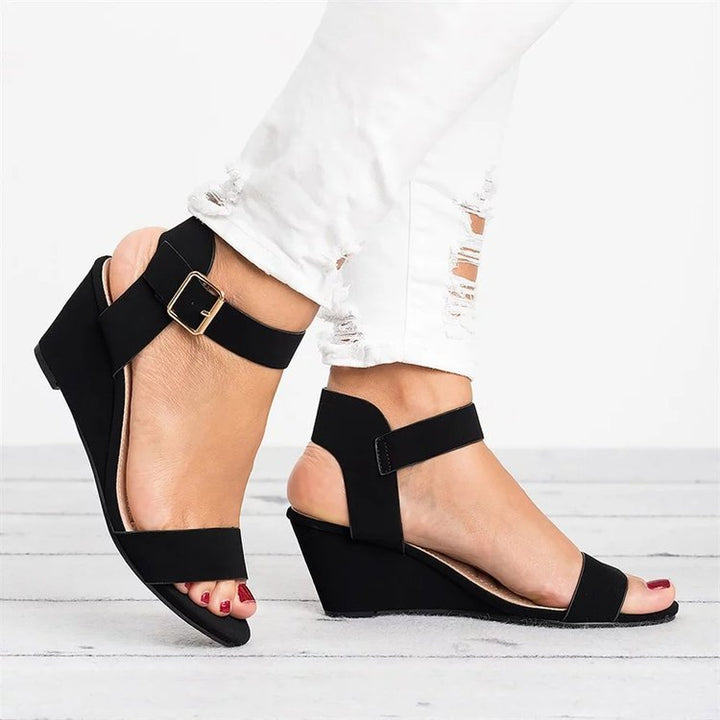 Damen Wedge-Sandalen mit elegantem Riemen-Design und komfortablem Fußbett Drune