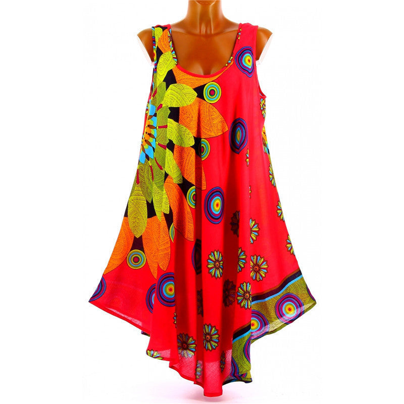 Damen Sommerliches Maxikleid mit floralem Design Drune