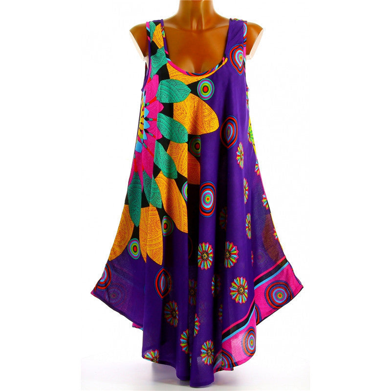 Damen Sommerliches Maxikleid mit floralem Design Drune