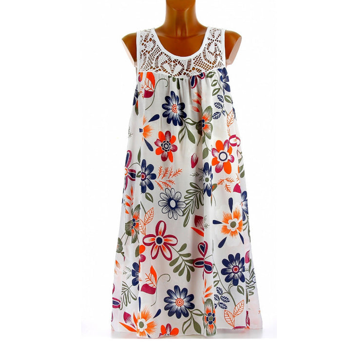 Damen Langkleid mit floraler Spitzenstruktur Drune