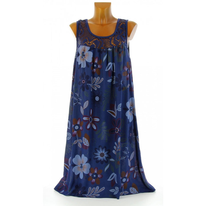 Damen Langkleid mit floraler Spitzenstruktur Drune
