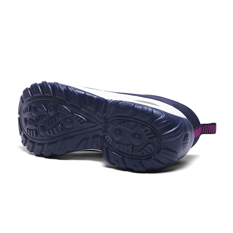 Damen nan atmungsaktiver Stricksneaker mit Luftpolster und Plateau-Sohle Drune