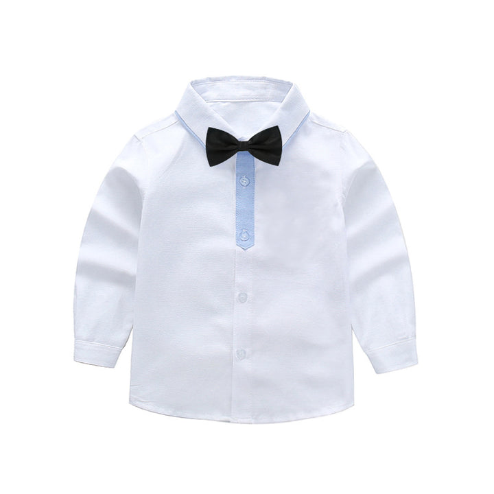 Jungen schickes Langarmhemd mit Fliege Drune