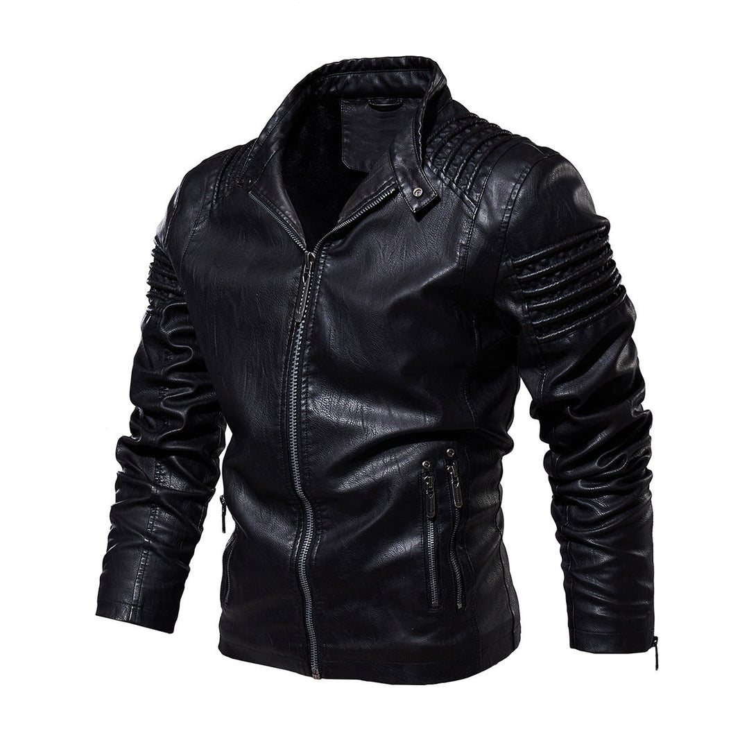 Drune | Herren Lederjacke mit Reißverschluss