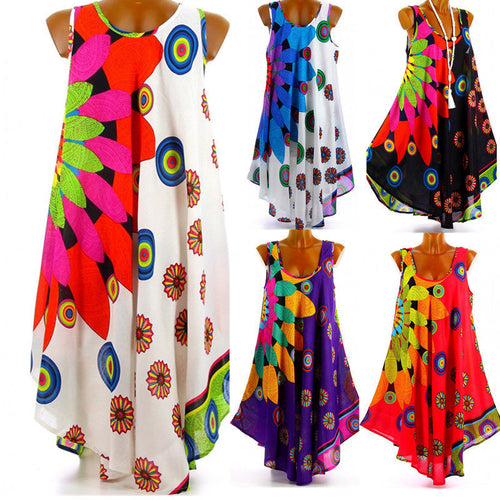 Damen Sommerliches Maxikleid mit floralem Design Drune