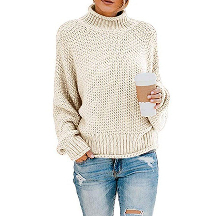 Damen Grobstrickpullover mit hohem Kragen und lässigem Schnitt Drune 1758151575