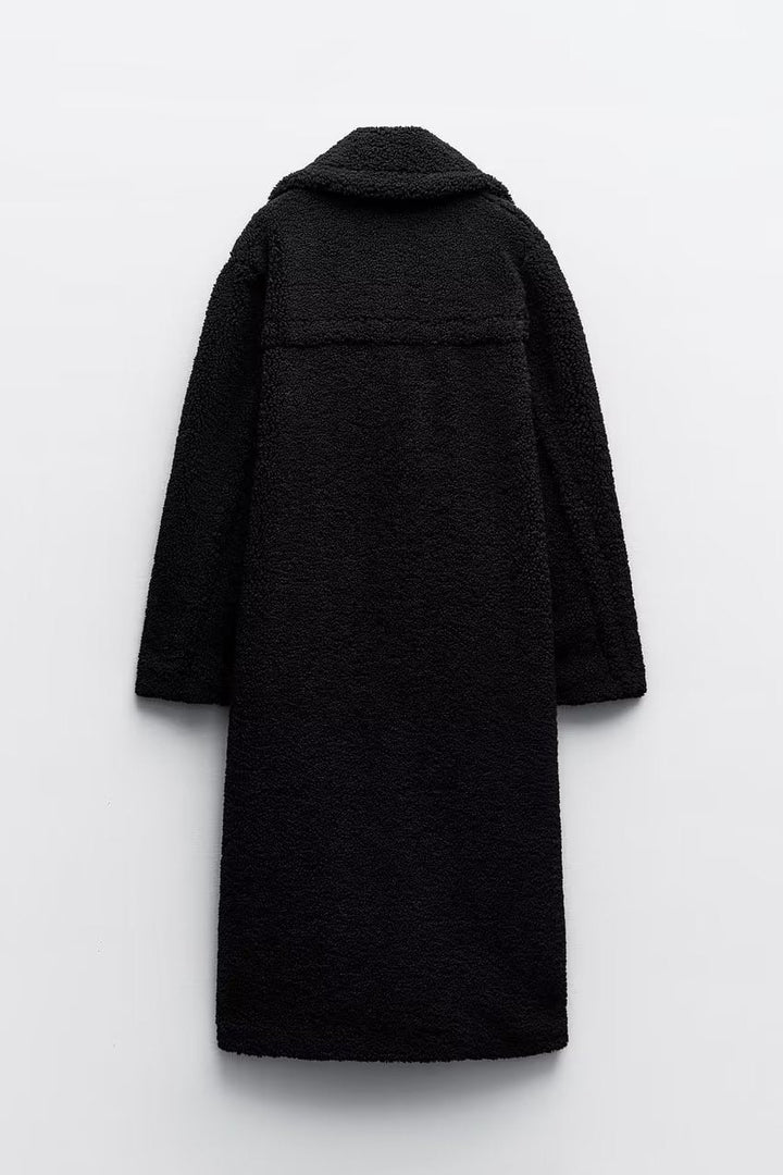 Drune | Langer Teddy-Mantel – Stilvoll und warm für Damen