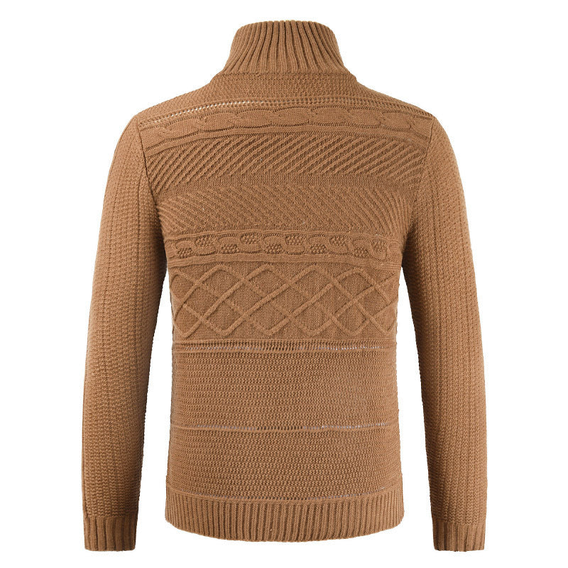 Drune | Rollkragenpullover mit stylischem Reißverschluss und Knopfverschluss