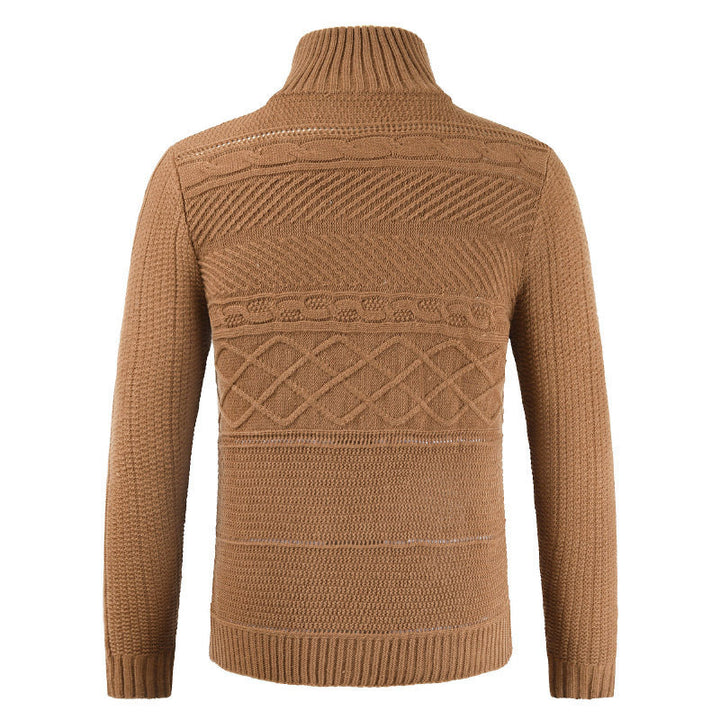 Drune | Rollkragenpullover mit stylischem Reißverschluss und Knopfverschluss