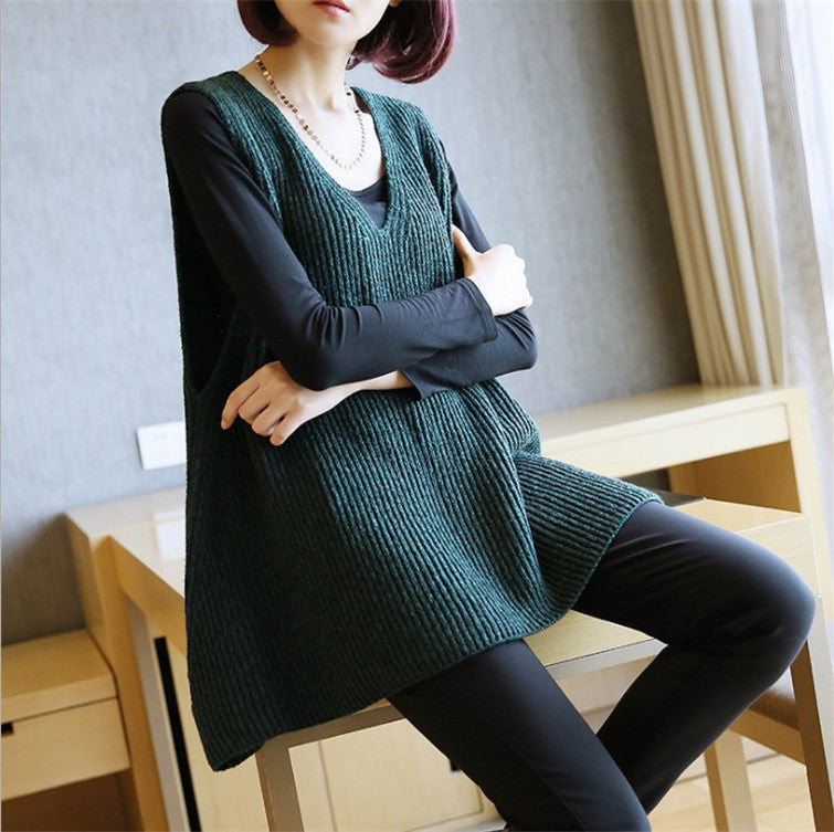 Damen Stricktop mit V-Ausschnitt und luftiger Silhouette Drune