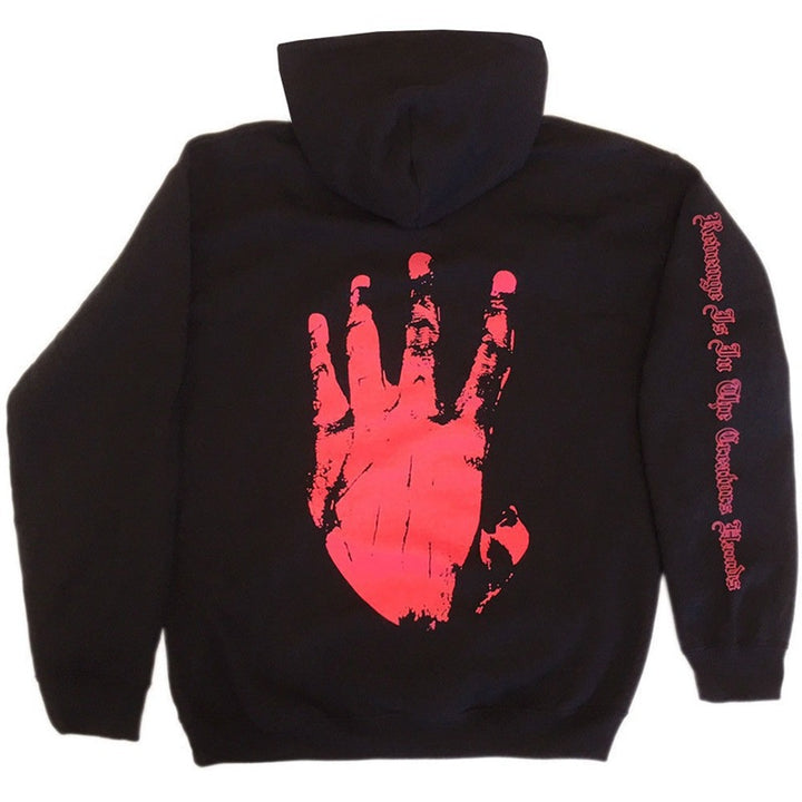 Damen Kapuzenpullover mit auffälligem Schriftzug und künstlerischem Design Drune