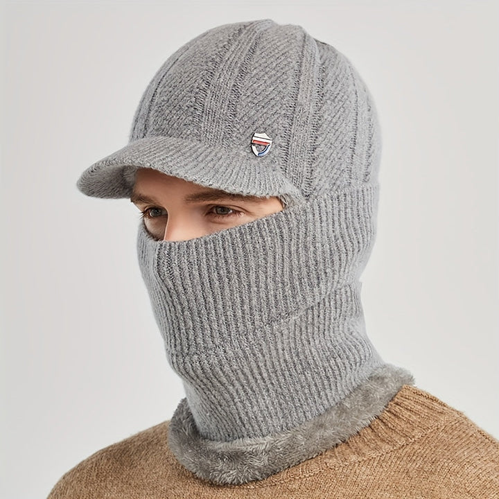 Drune | Casual Winter Vielseitige Strick-Balaclava und Nackenwärmer Set für Unisex