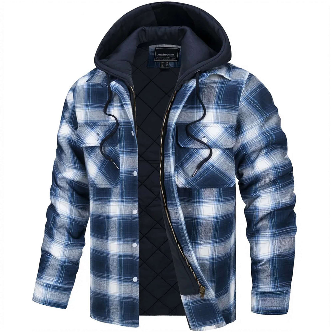 Drune | Herren Karierte Langarm Freizeitjacke