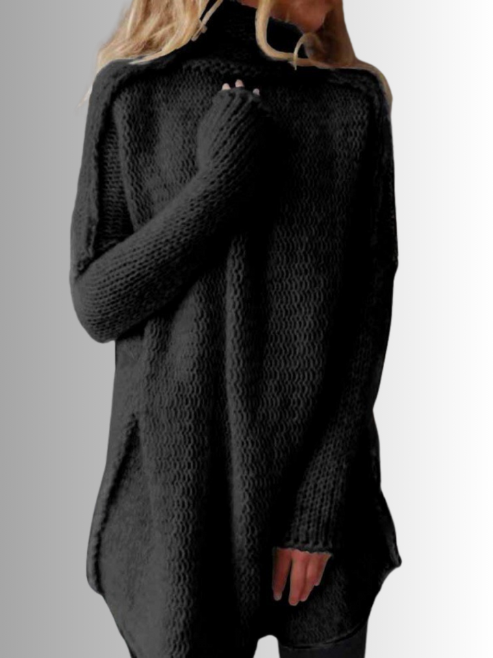 Drune | Stylish long sweater with a high neckline