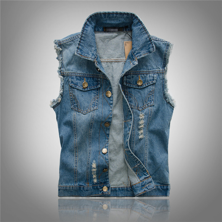 Drune Stylische Denim Weste für Herren