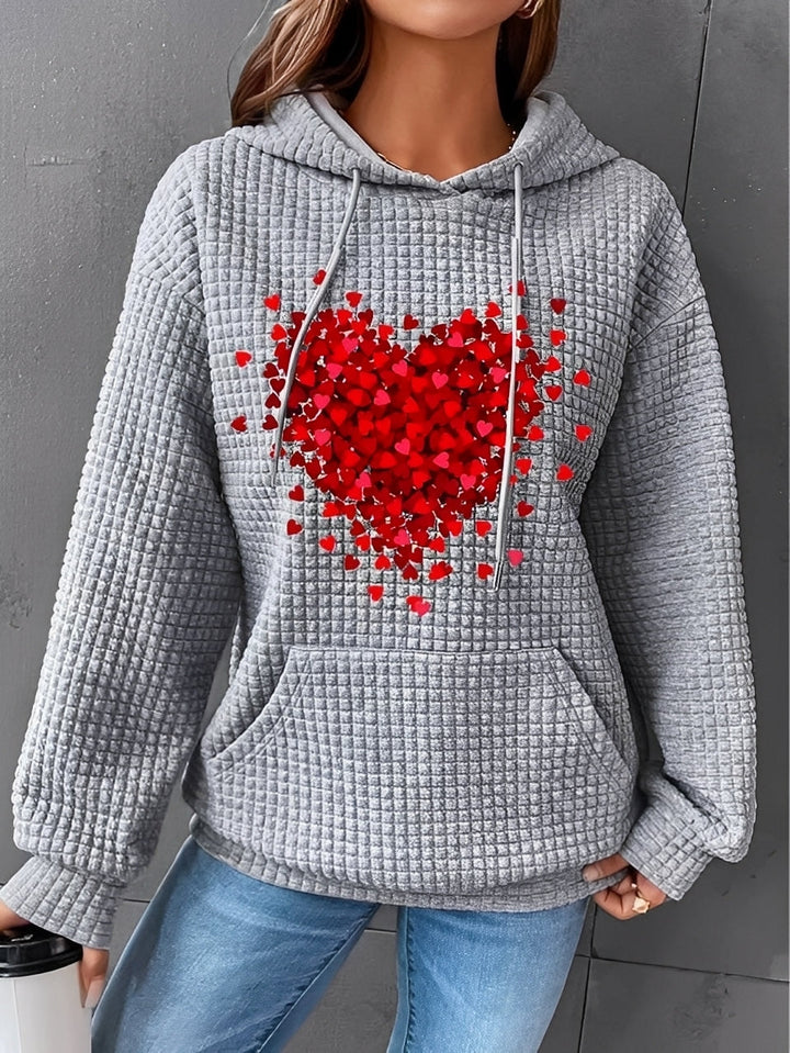 Drune | Bedruckter, Warmer Kapuzensweatshirt für Frauen
