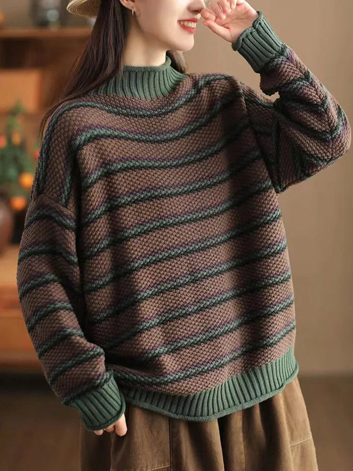 Drune | Streifen Strickpullover