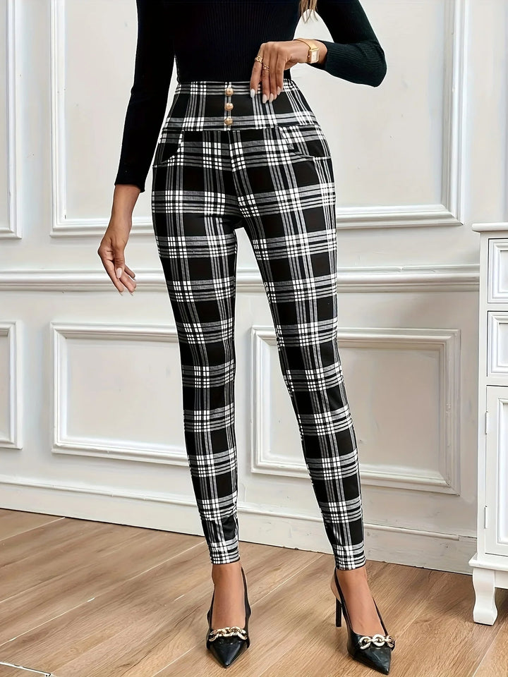 Drune | High-Waist Karierte Leggings