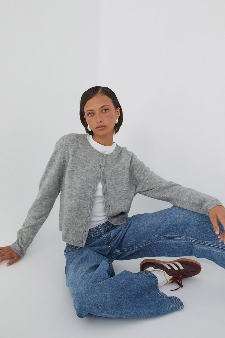Drune | Bunter Unifarbener Damen-Cardigan