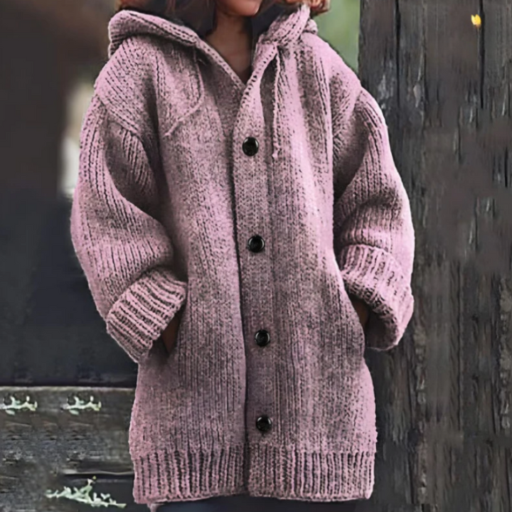 Drune | StrickStrickjacke Übergroß Passform Dickes Und Warmes Material Mit Kapuze
