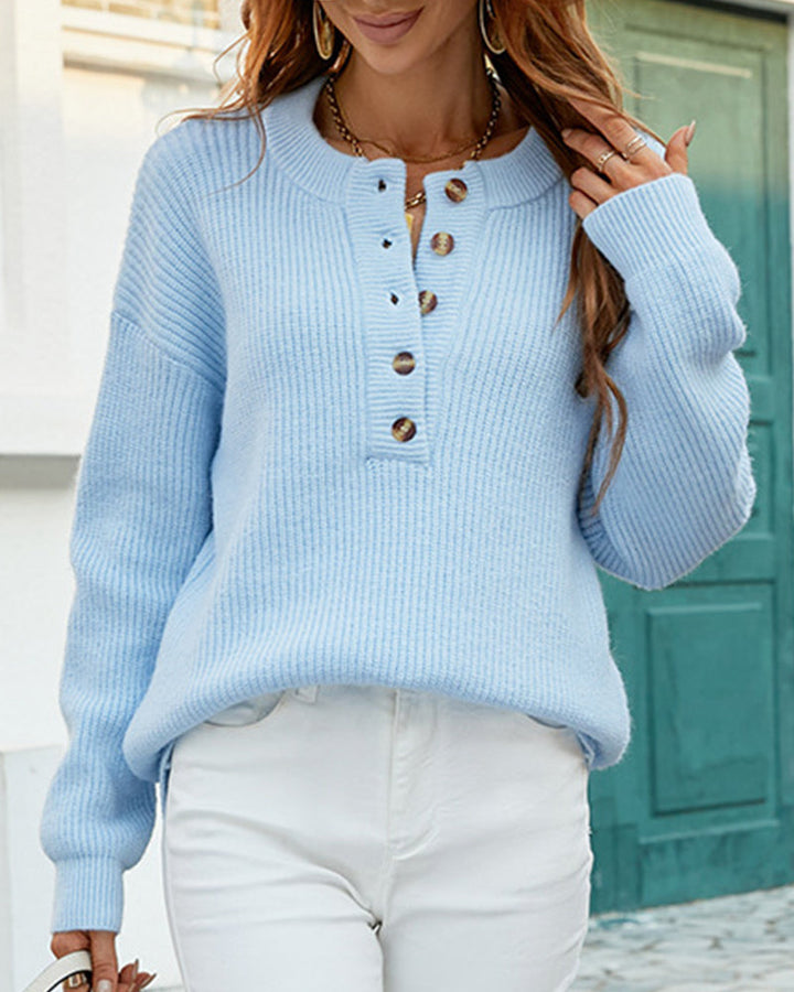 Drune | Stilvoller, Robuster Pullover mit Rundhalsausschnitt für Herbstfrauen