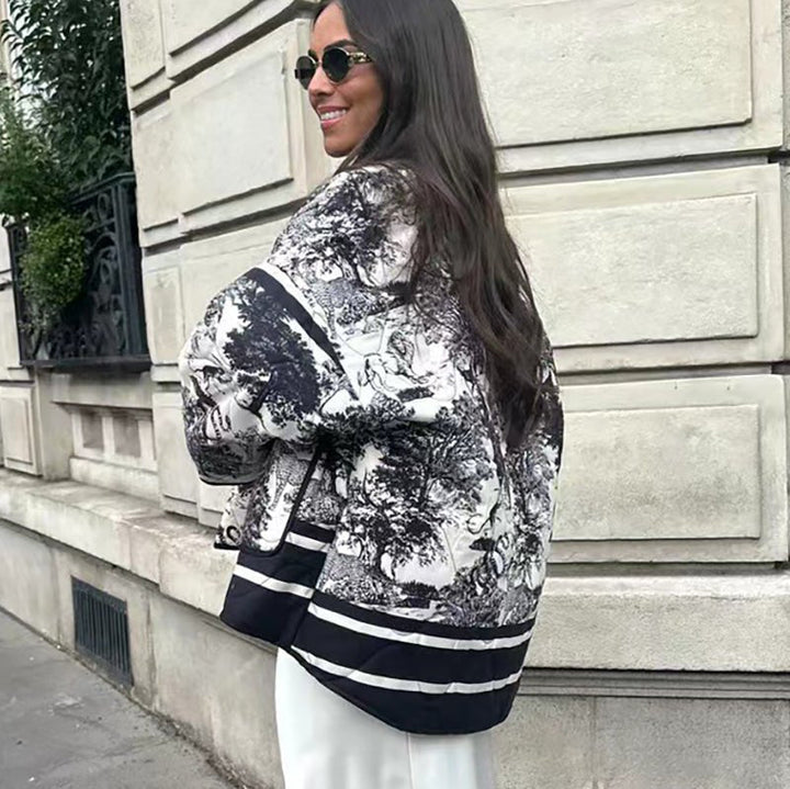 Drune | Steppjacke - Künstlerisches Druckdesign - Leicht & Stilvoll - Lässige Schicht