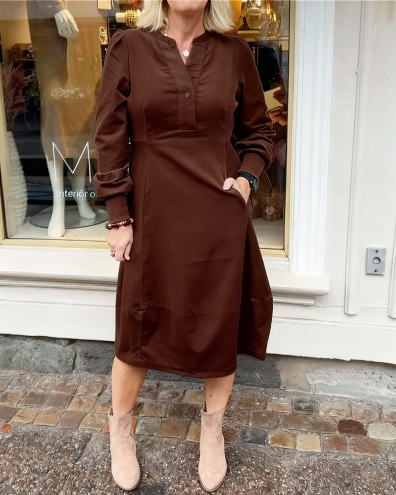 Drune | Retro Kleid mit Langen Ärmeln