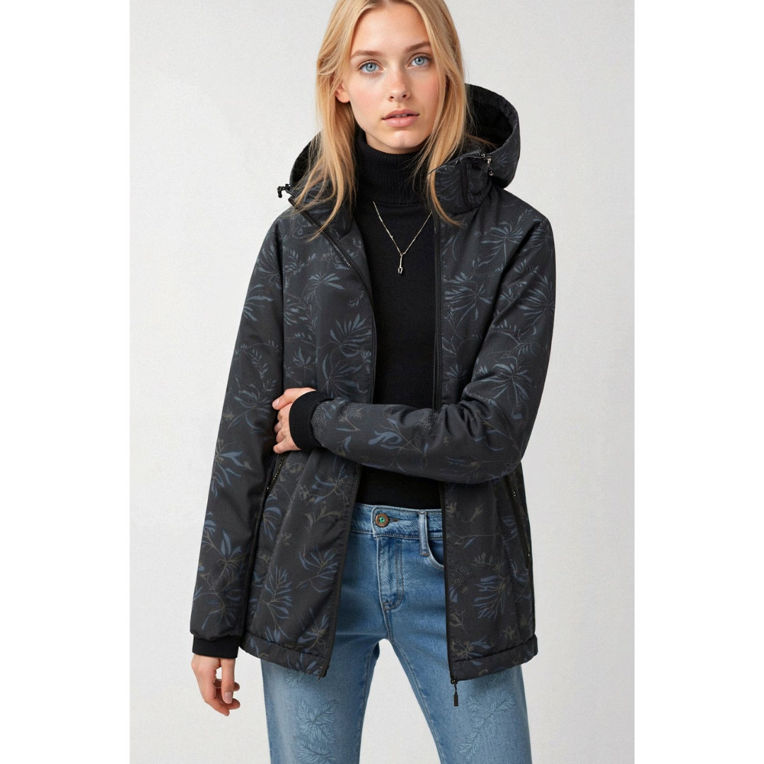 Drune | Damen Windjacke mit Kapuze und Durchgehendem Reißverschluss