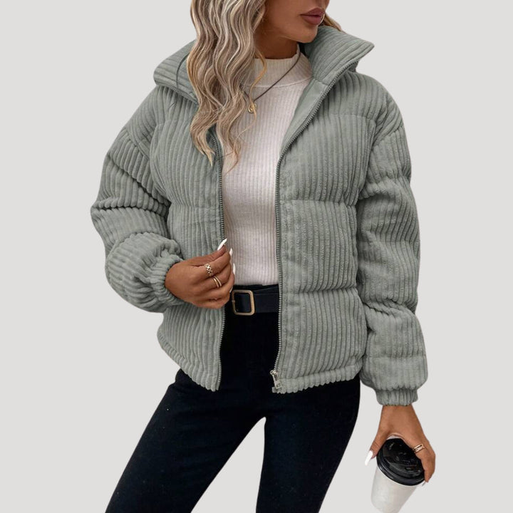 Drune | Damen Cordjacke mit Fleece-Futter Winterstil