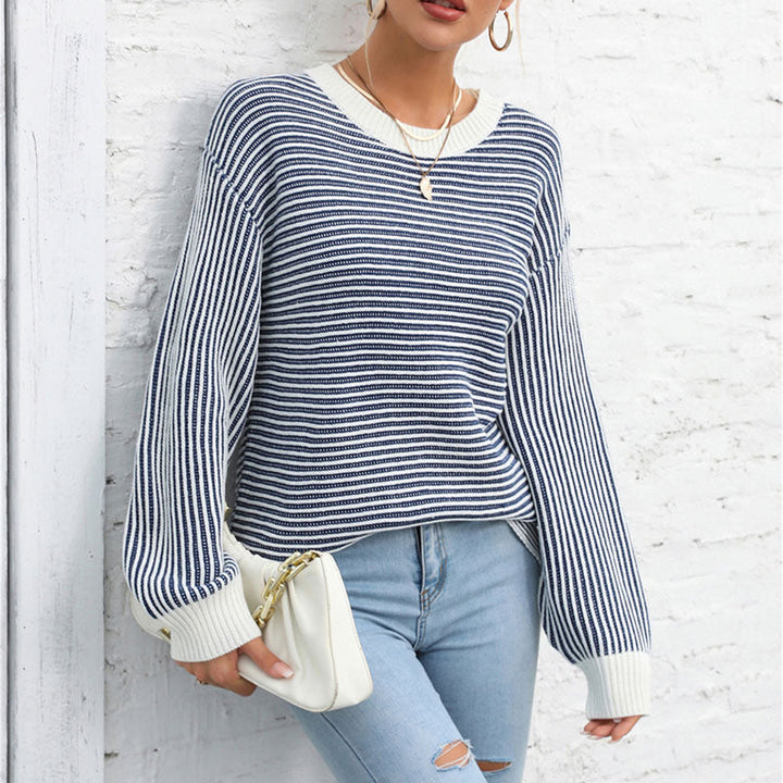Drune | Klassische Gestreifte Strickjacke Acryl Stylisch und Bequem