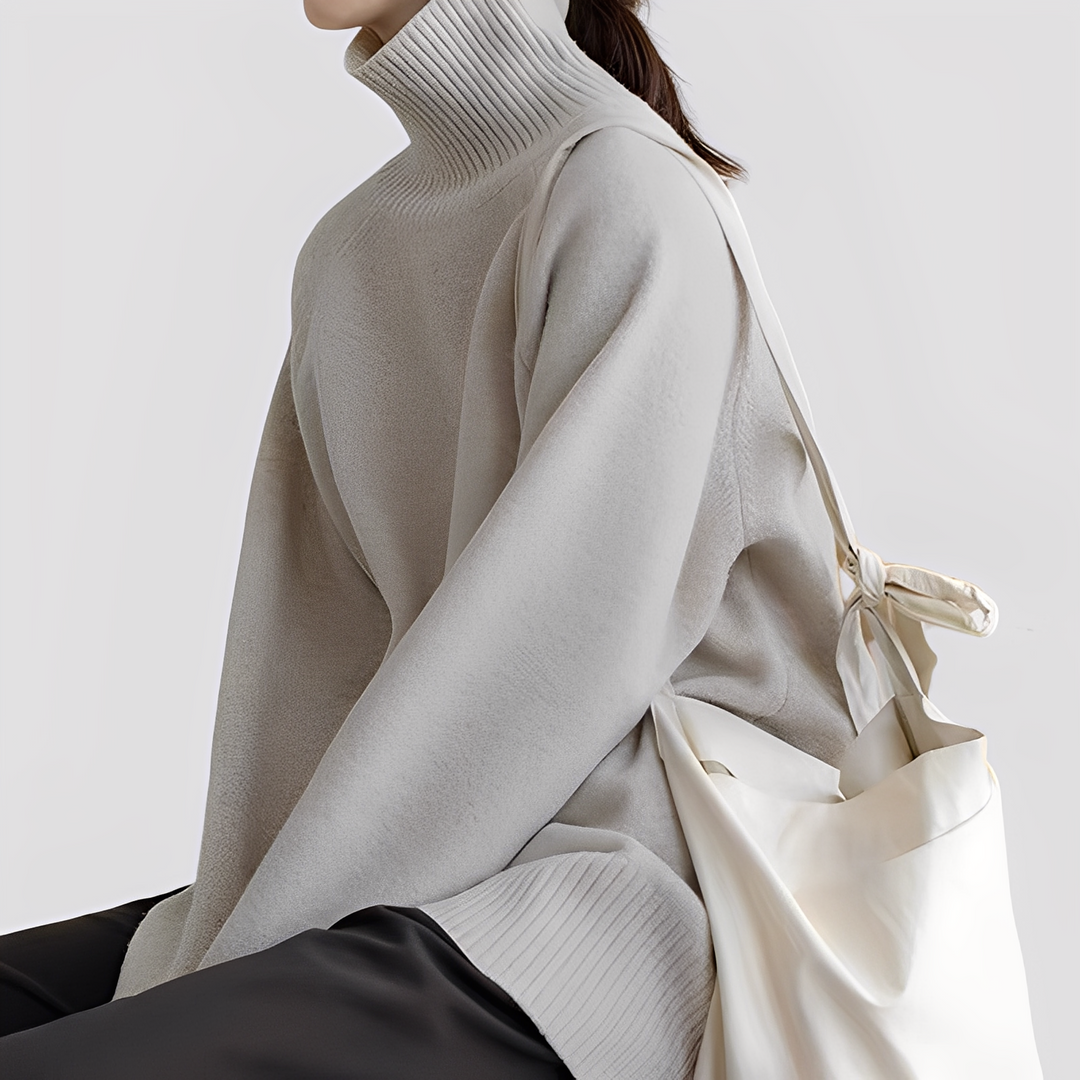 Drune | Einfacher, übergroßer Rollkragenpullover für Damen
