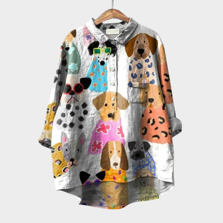 Drune | Lässige Bluse mit Rundhalsausschnitt
