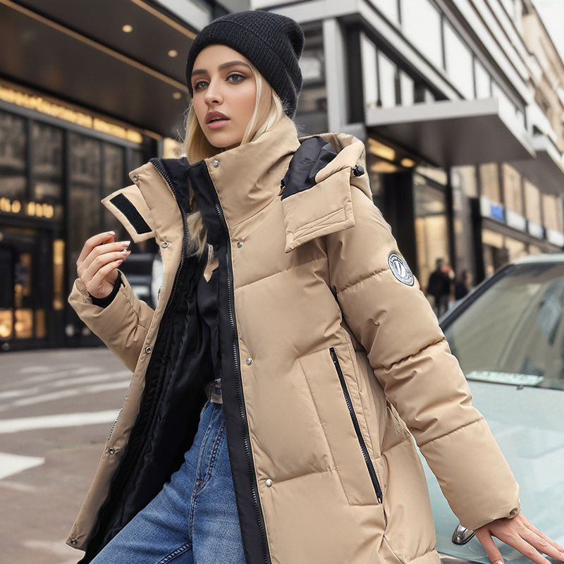 Drune | Stylische Kapuzen Baumwolljacke mit Ärmellogo
