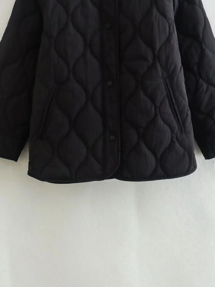 Drune | Gepolsterte Jacke Damen, Leichtes Übergröße Modell Mit Taschen, Knopfverschluss