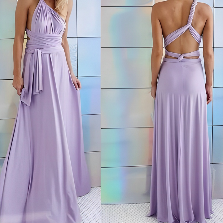 Drune | Elegante Damen Infinity Kleid Schickes Wickel Sommerkleid