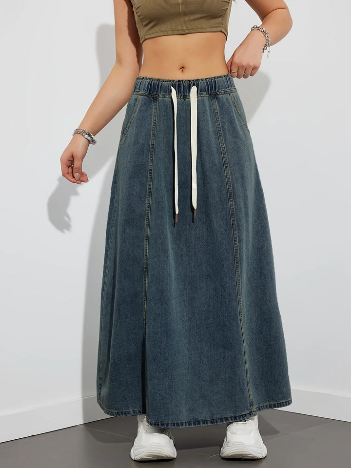 Drune | A-Linie Denim-Rock