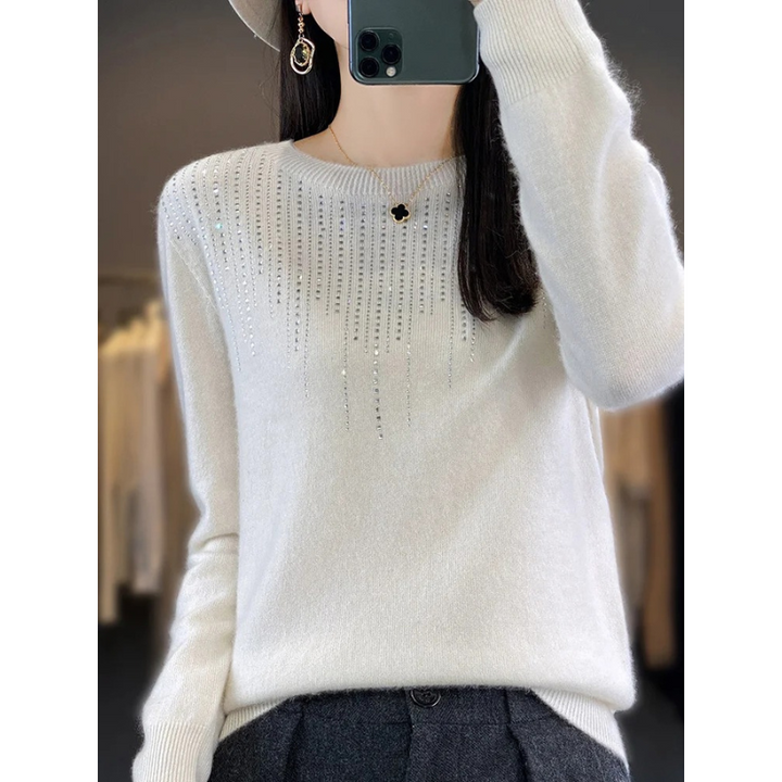 Drune | Sweatshirt - Weicher Strickpullover mit funkelnden Details