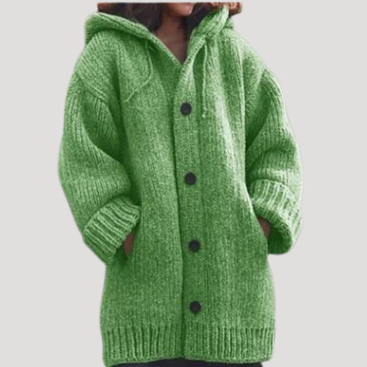 Drune | Damen grob gestrickter Wollwintermantel