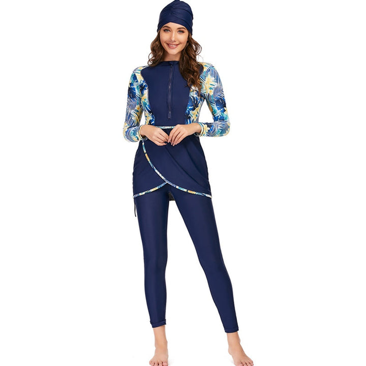 Drune | 3 Teile Set Halal Bademode Badeanzug Burkini Badeoutfit