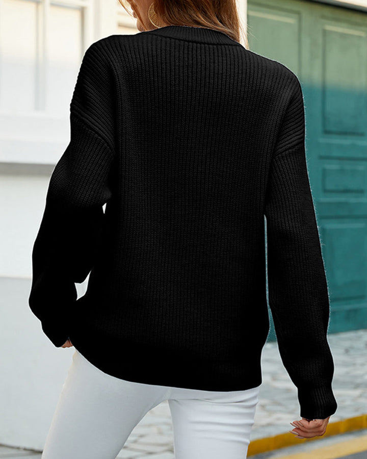 Drune | Stilvoller, Robuster Pullover mit Rundhalsausschnitt für Herbstfrauen