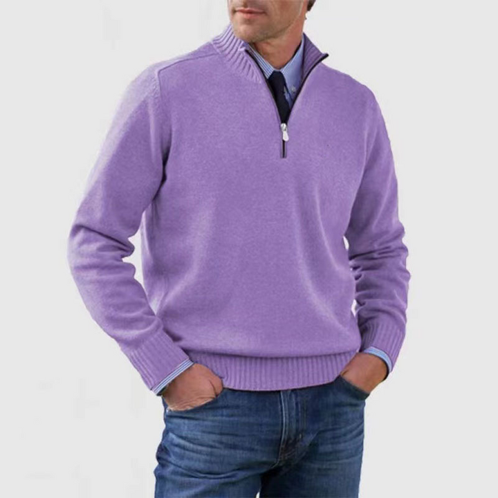 Drune | Eleganter Pullover für Herren mit halbem Reißverschluss