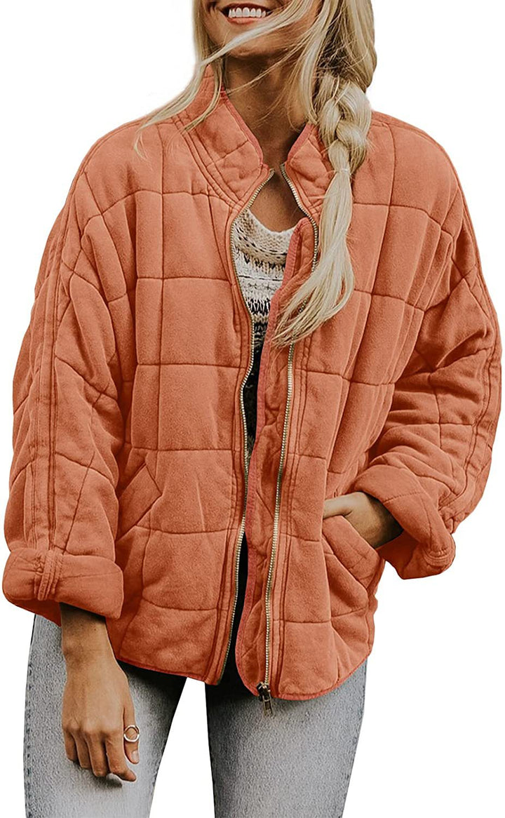 Drune | Warm Plaid-Jacke mit Taschen für Frauen