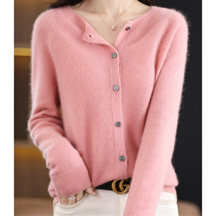 Drune | Strickjacke - Weiche Wolle - Lockere Passform - Knopfverschluss - Gerippte Kanten