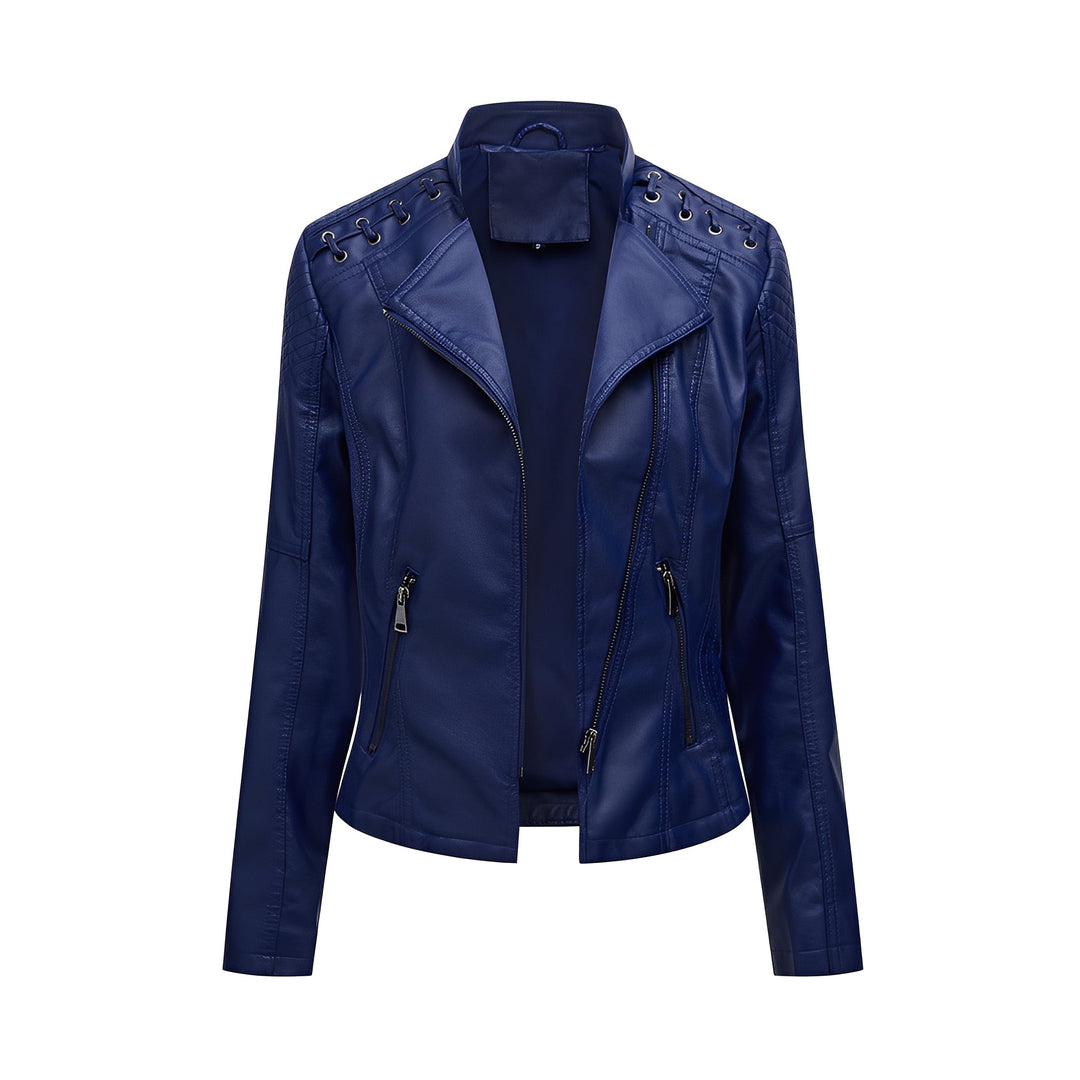 Drune | Elegante, eng geschnittene kurze Damenlederjacke