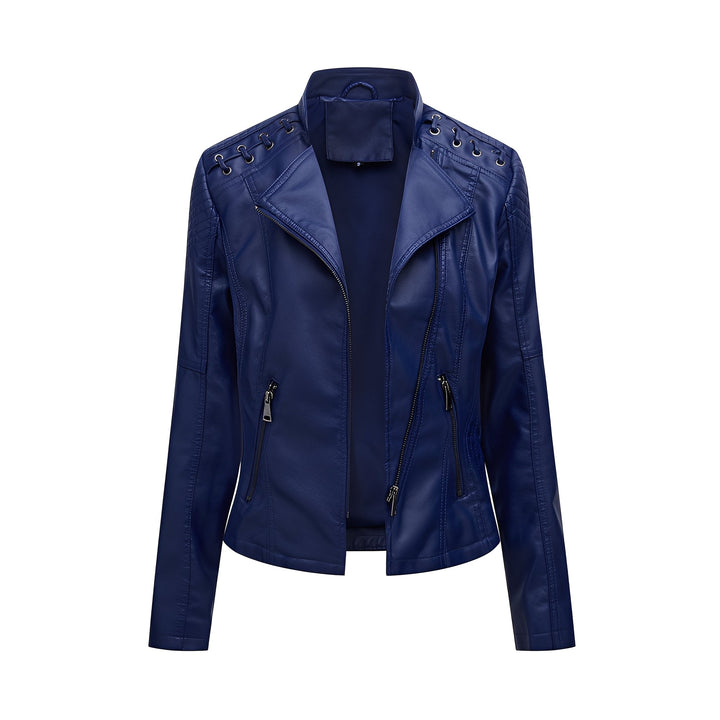 Drune | Elegante, eng geschnittene kurze Damenlederjacke