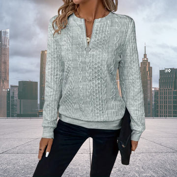 Drune | Strickpullover mit halbem Reißverschluss Damen
