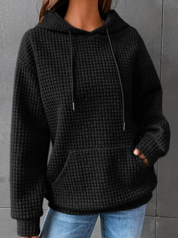 Drune | Damen Pullover Hoodie mit Kordelzugkapuze