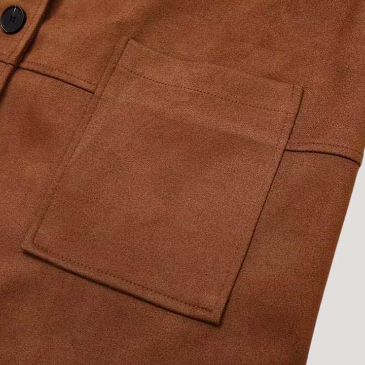 Drune | Damen Wildleder Übergröße Winterjacke
