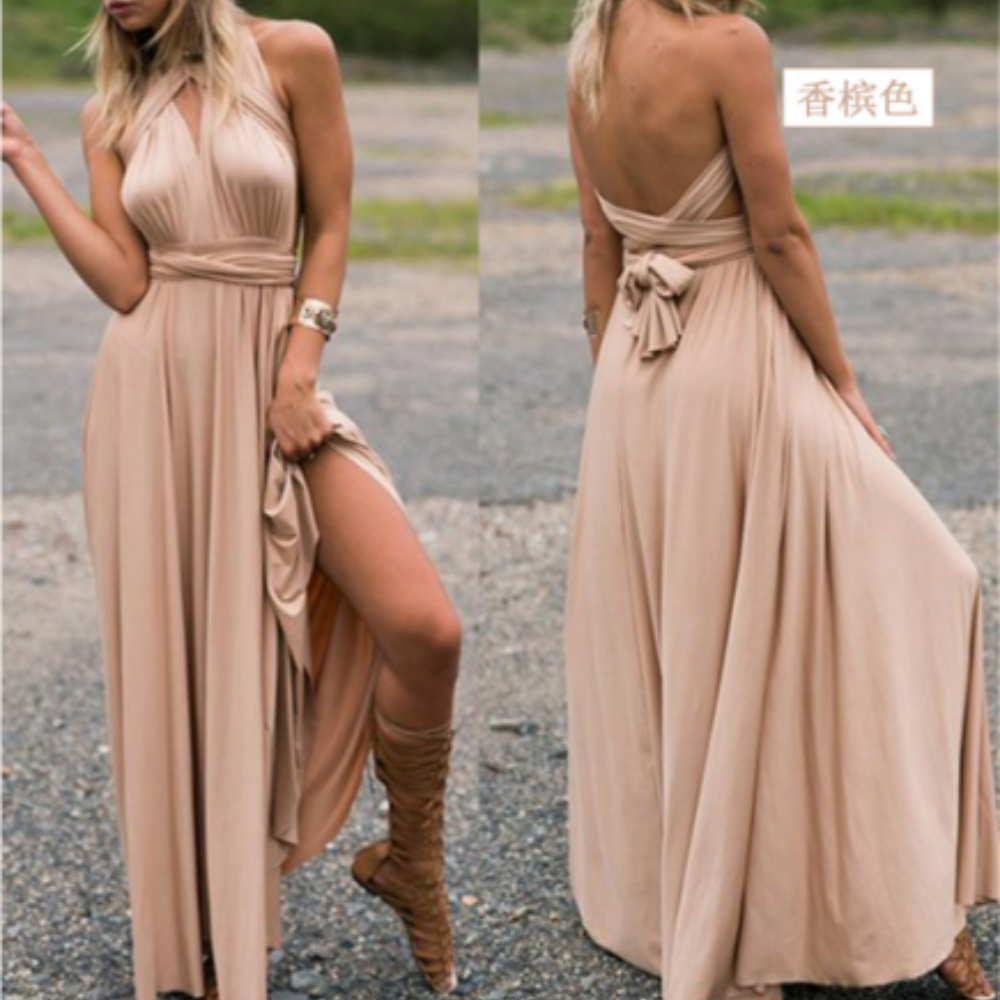 Drune | Damen Geformtes Satin Kleid Stylish
